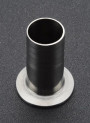  Straight joint, stainless steel 304, ferrule 77.5mm, fishtail thread 57mm