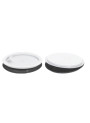  Glass cream jar, opaque white, black lid, 30g