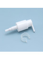  Clear bottle, round shape, white pump cap, 50ml