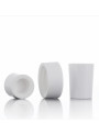  White glass bottle, white cap, 150ml