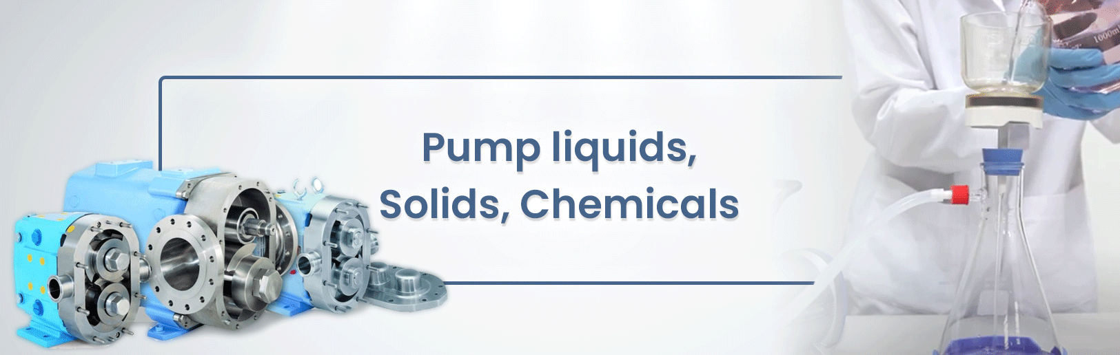 Pump for liquid, chemicals, food, etc.